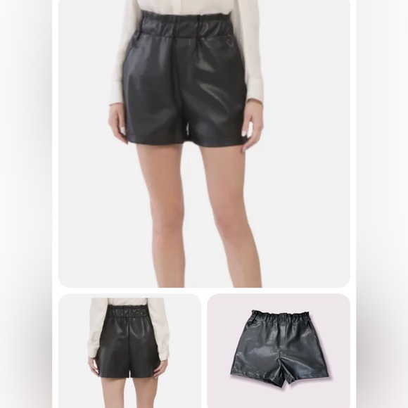 Bagatelle High Rise Faux Leather Shorts with Pockets in Black Size Small NWT - Picture 3 of 12